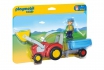 Fermier avec tracteur et remorque - Playmobil® Playmobil 1.2.3 6964 