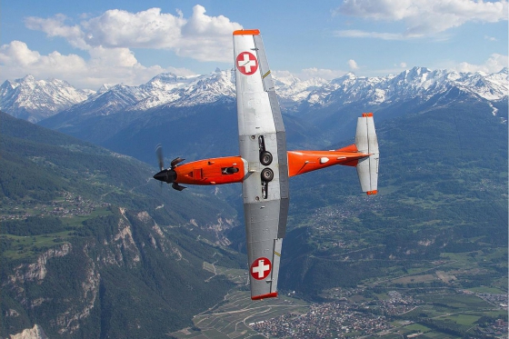 Vol en avion militaire - 30min avec un Pilatus PC-7 3 