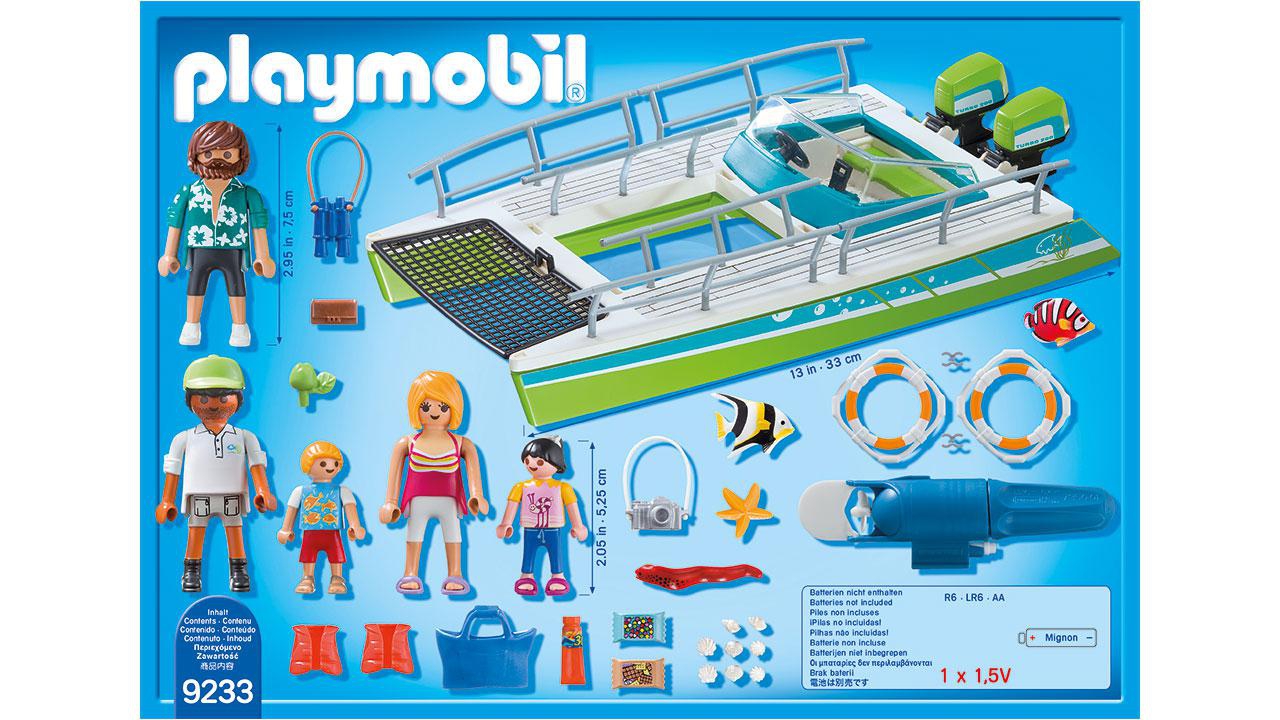 Playmobil 9233 : Catamaran à fond de verre avec moteur submersible