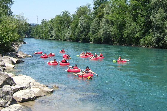 Descente de rivière en bouée - 90 minutes sur l'Aar  