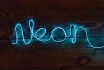 Inscription lumineuse néon bleu - Créez votre propre néon de déco 