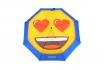Regenschirm Blau     - Emoji mit Herzaugen 