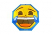 Regenschirm Blau     - Emoji mit Lachtränen 