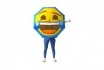 Regenschirm Blau     - Emoji mit Lachtränen 5