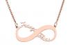 Chaîne doré rose Infinity - libre choix du nom 