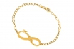 Bracelet en argent doré Infinity - Libre choix du nom 1