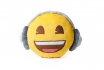 Kissen   - Emoji mit Kopfhörern 