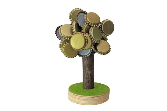 Bierbaum - aus Bierdeckeln  