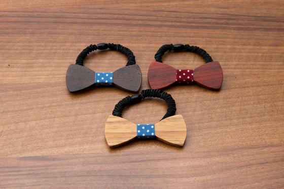 Haargummis Set - mit Holzschleife 1 