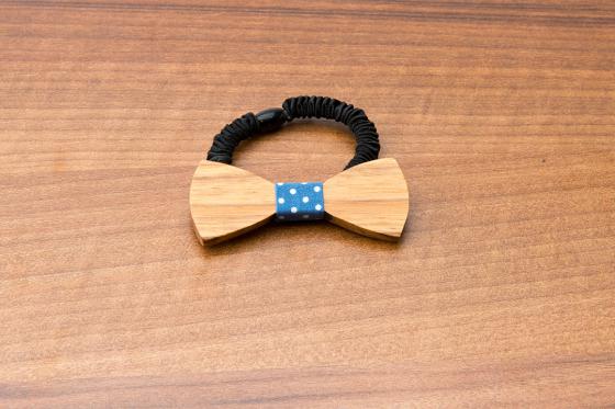 Haargummis Set - mit Holzschleife 2 