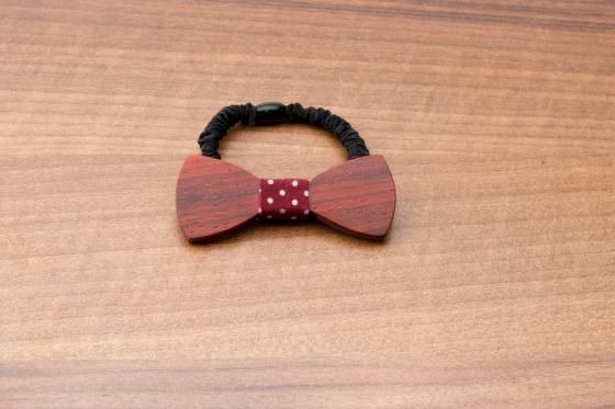 Haargummis Set - mit Holzschleife 4 