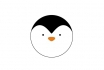 Tapis pour enfant pingouin - Ø 75 cm 