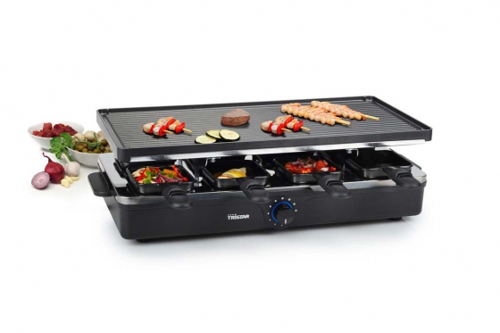 Raclette Guss Eisenplatte   - Flache & geriffelte Grillplatte  