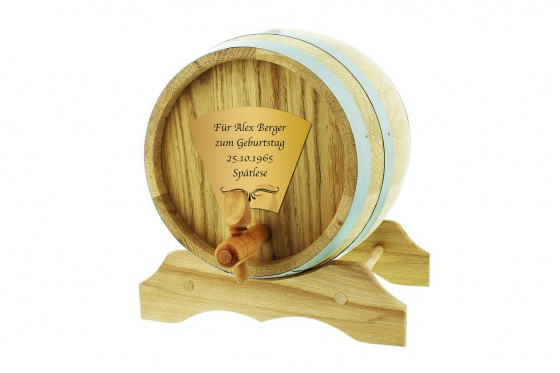 Eichen-Holzfass - 3 Liter, mit Gravur 1 