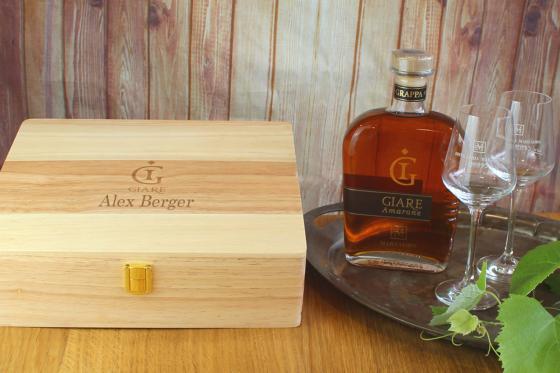 Grappa Affinata Amarone - mit Gravur 3 