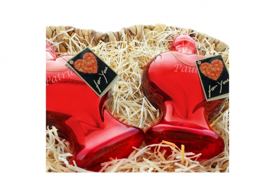 Herzflaschen-Duo - Sweet Cherry - mit Gravur 2 