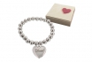 Bracelet avec coeur en pendentif - personnalisable 1
