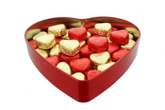 Boîte de pralinés coeur - personnalisable 1 