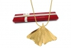 Pendentif doré Ginkgo - personnalisable 