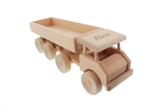 Sattelschlepper aus Holz - personalisierbar   Sattelschlepper aus Holz - personalisierbar