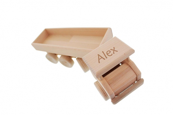 Sattelschlepper aus Holz - personalisierbar 3  Sattelschlepper aus Holz - personalisierbar 3