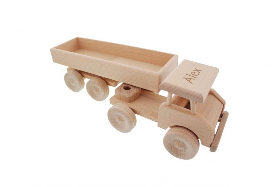 Sattelschlepper aus Holz - personalisierbar 4  Sattelschlepper aus Holz - personalisierbar 4