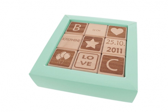Baby-Holzwürfel - personalisierbar 4 