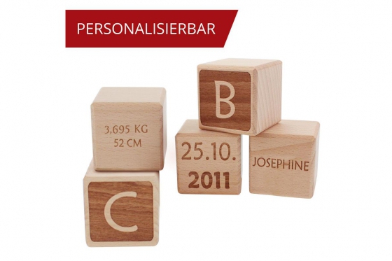 Baby-Holzwürfel - personalisierbar 5 