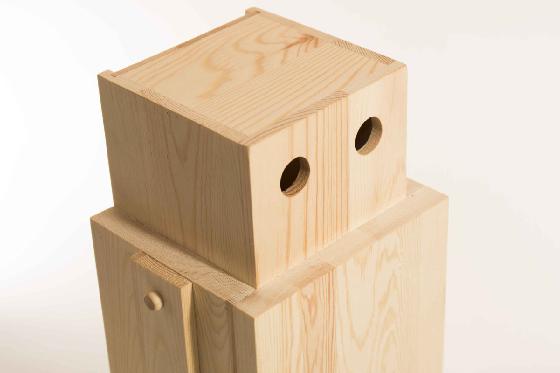 Weinbox Roboter - Robox aus Holz 2 