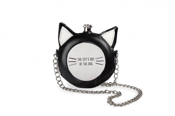 Flachmann-Tasche - Katze  