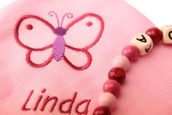 Nuscheli & Nuggikette Schmetterling - personalisierbar 1 