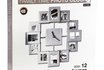 Foto Wanduhr - für 12 Fotos, silber 2