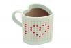 Tasse en forme de coeur - avec message « I love you » 