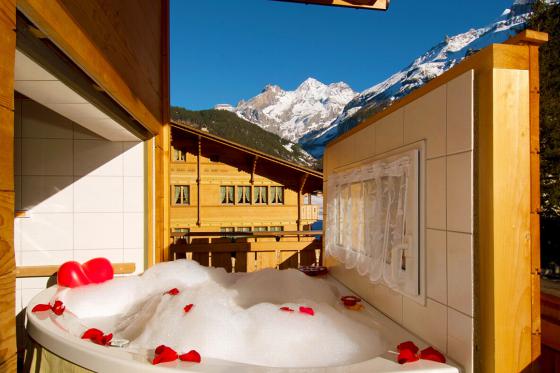 Übernachtung in der Loveroom-Suite - Zimmer mit Dampfbad, Cheminée, Garten und Whirlpool  