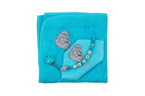 Set cadeau éléphant - personnalisable, 3-pièces  