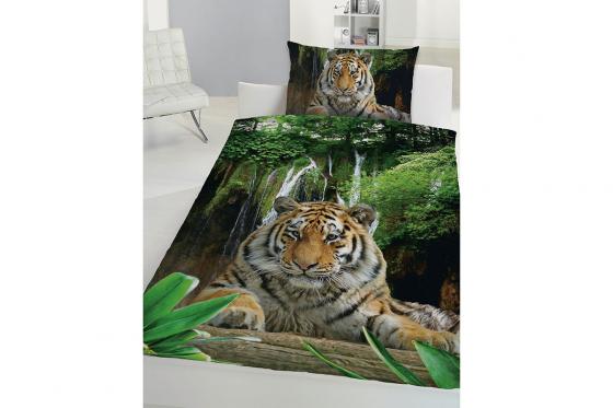 Bettwäsche Tiger - 160x210 & 65x100cm  