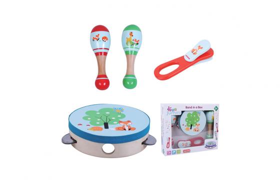Coffret musique - Avec tambourin, cliquette & maracas  