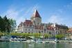 Nuit au bord du lac Léman - en chambre supérieure vue lac, demi-pension et espace bien-être 