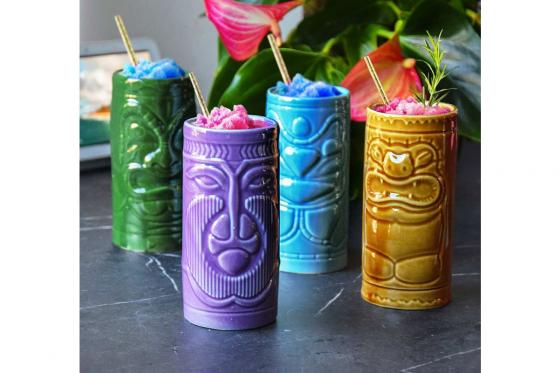 Tiki Becher - 4 Stück - aus Keramik 1 