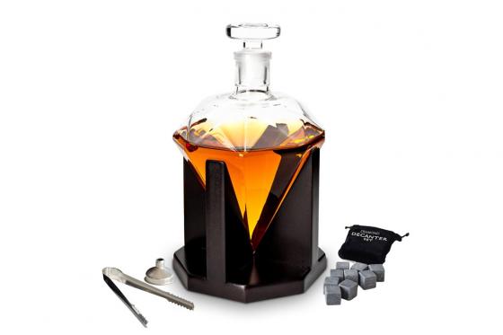 Whisky Karaffe Diamant  - inkl. Whiskysteinen  