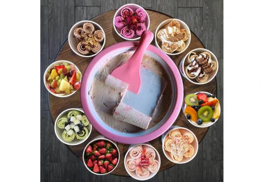 Piatto per gelato - con spatola e forme  