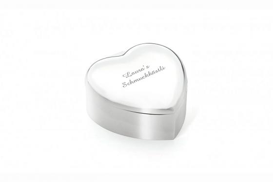 Schmuckdose Herz - mit Spieluhr, mit Gravur  