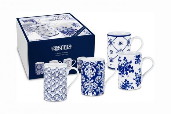 Set de 4 tasses  - Never Ending Romance  