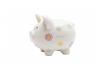 Sparschwein mit Blümchen - personalisiert 