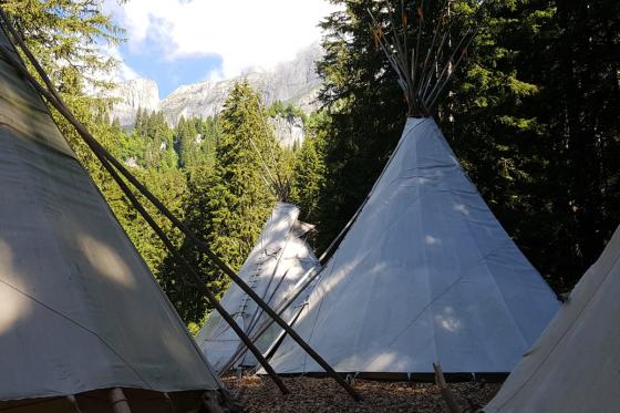 Tipi-Übernachtung - 1 Übernachtung für 2 Personen  