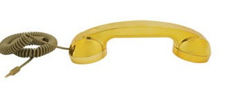 Retro Telefonhörer - vergoldet 1 