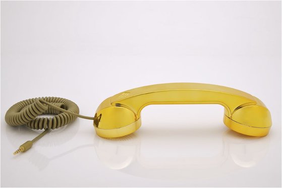 Retro Telefonhörer - vergoldet 2 