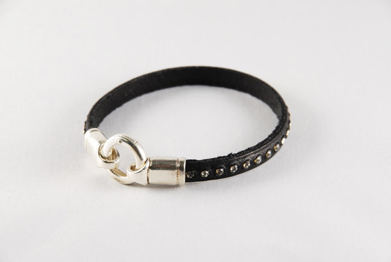 Leder Armband - mit Swarovski-Kristallen 1 