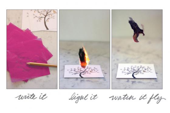 Wunschpapier  - zum Anzünden  