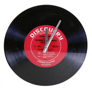Uhr - im Schallplatten-Design  